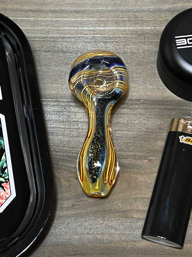 3" Dychro Double Blown Glass Pipe