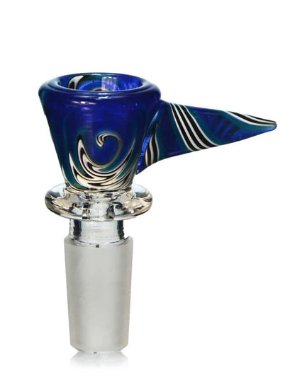14mm Blue Handle Bowl Piece by Aleaf