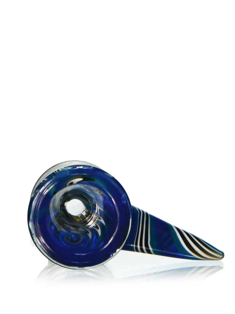 14mm Blue Handle Bowl Piece by Aleaf