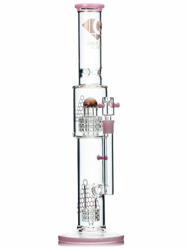 16” Double Matrix Water Pipe By Diamond Glass