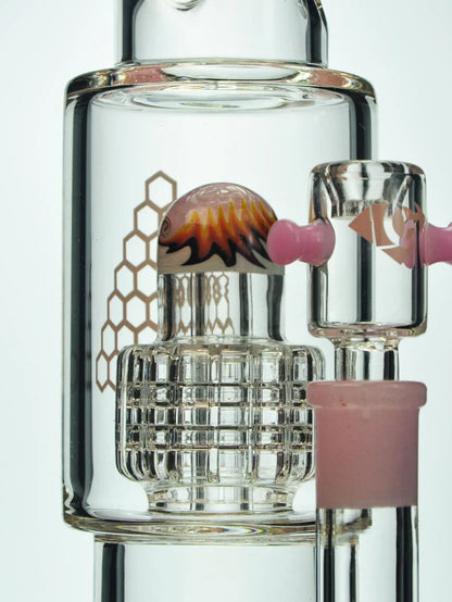 16” Double Matrix Water Pipe By Diamond Glass