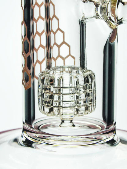 16” Double Matrix Water Pipe By Diamond Glass