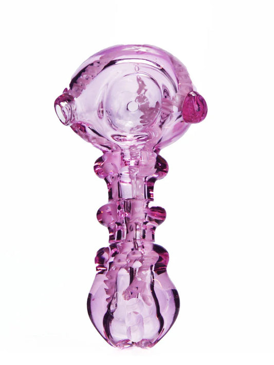 4" Pink Glass Pipe